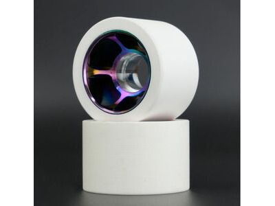 Bont Royal Assassin Roller Skate Wheels, 59mm 59mm White / Rainbow 92a  click to zoom image