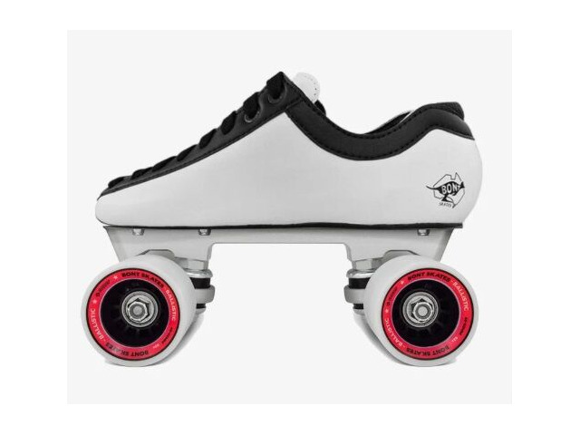 Bont Racer U Speed Roller Skate Package, White/Black click to zoom image