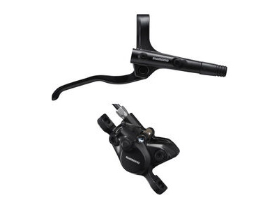 Shimano BR-MT200 / BL-MT200 bled brake lever/post mount calliper, black, front right
