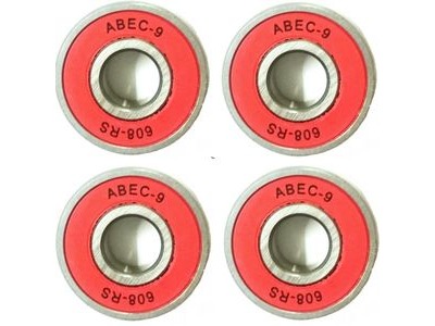 RDS ABEC 9 Red Bearings x 4 