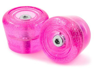 Rio Roller Stoppers (Pair)  Pink Glitter  click to zoom image
