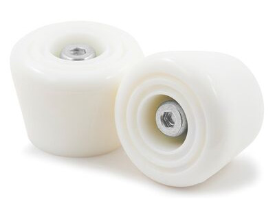 Rio Roller Stoppers (Pair)  White  click to zoom image