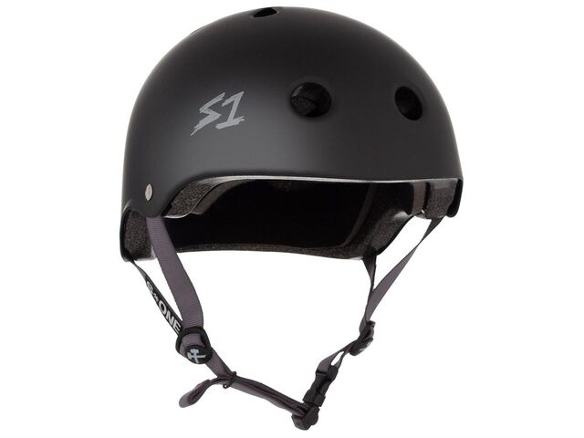 S1 Lifer Helmet  Black Matt inc Grey Strap click to zoom image