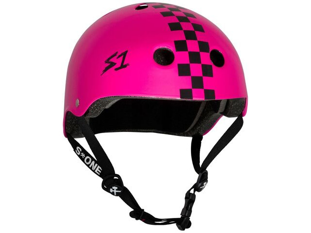 S1 Lifer Helmet Pink Gloss with Black Checker click to zoom image