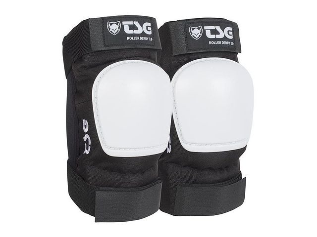 TSG Roller Derby 3.0 Elbow Pads, Black/White click to zoom image