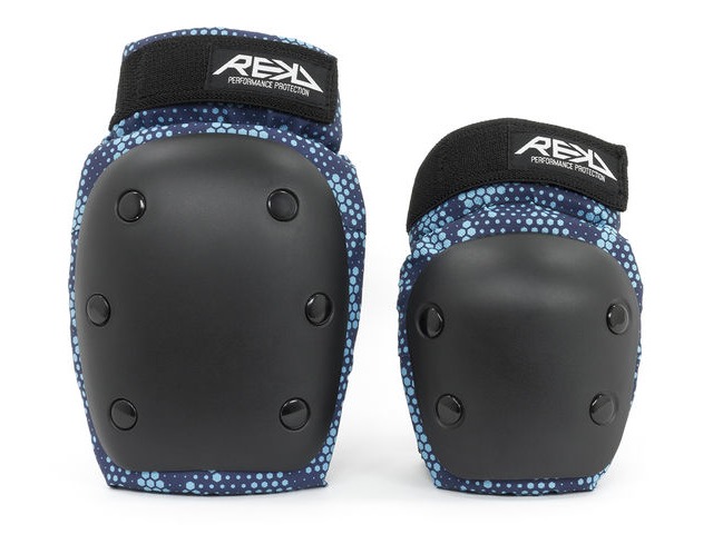 Rekd Youth Heavy Duty Double Pad Set Black/Blue click to zoom image