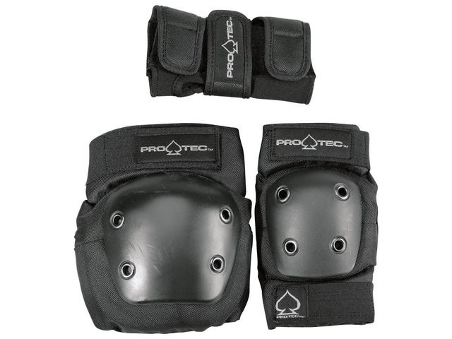 Pro-Tec Street gear Junior 3 Pack Open Black click to zoom image