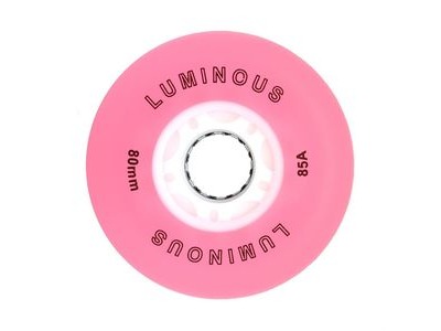 Luminous Wheels Inline LED Wheels 72mm (4 Pk) 72mm Pink/White  click to zoom image