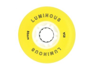 Luminous Wheels Inline LED Wheels 72mm (4 Pk) 72mm Yellow/White  click to zoom image