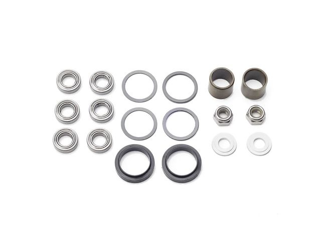 HT Components Pedal Rebuild Kit X-1 Pedals - Includes DU Bushes, End nuts, Bearings, Rubber seals click to zoom image