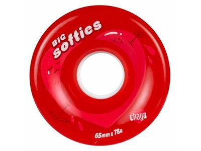 Chaya Big Sofites Outdoor Wheels 65mm x 37mm, Red 78a,  click to zoom image