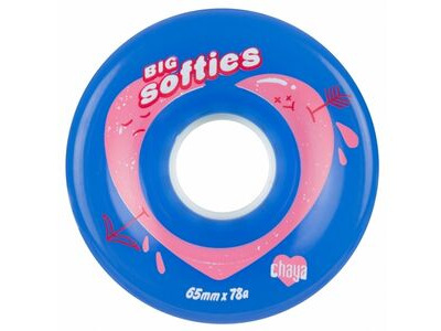 Chaya Big Sofites Outdoor Wheels 65mm x 37mm, Clear Blue 78a  click to zoom image