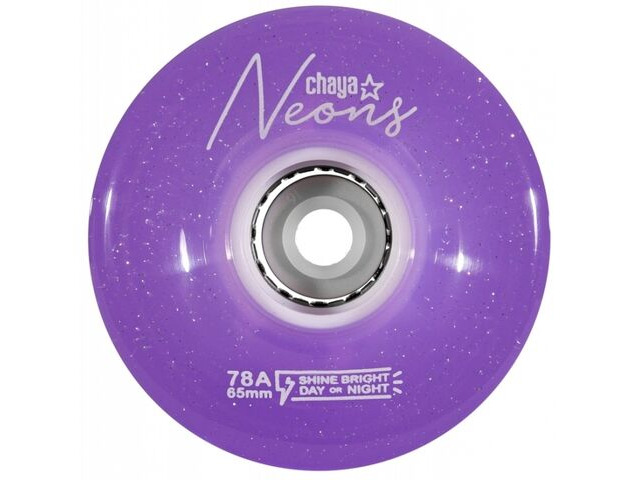 Chaya LED Light Up Wheels, Neon Purple click to zoom image