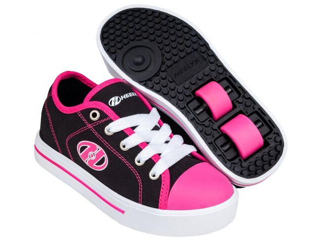 Heelys Classic X2 Black/White/Hot Pink click to zoom image