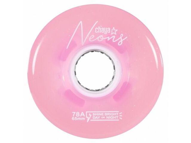 Chaya LED Light Up Wheels, Neon Pink click to zoom image