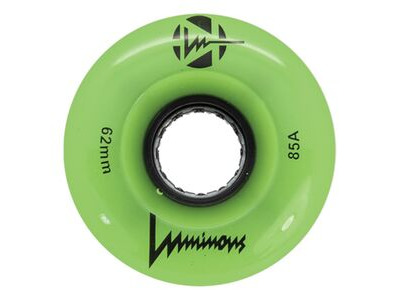 Luminous Wheels Light Up Quad Wheels (4 Pack) 62mm Green Glow, 85a  click to zoom image