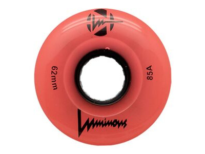 Luminous Wheels Light Up Quad Wheels (4 Pack) 62mm Coral 85a  click to zoom image