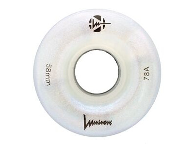 Luminous Wheels Light Up Quad Wheels (4 Pack) 58mm White Pearl 78a  click to zoom image