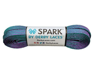 Derby Laces Spark Laces 72" Purple & Teal Strip 72"  click to zoom image