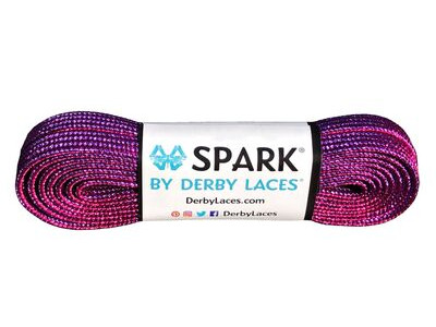 Derby Laces Spark Laces 120" 120" Pink & Purple Strip  click to zoom image