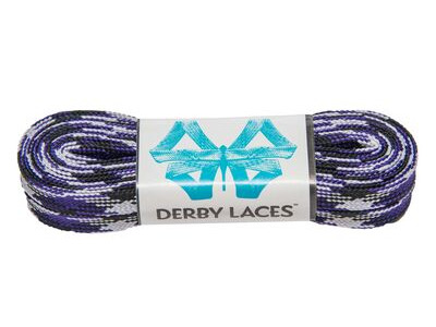 Derby Laces Waxed Roller Derby Laces 72" 72" Purple Camoflage  click to zoom image