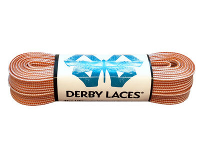 Derby Laces Waxed Roller Derby Laces 72" 72" Orange & White Stripe  click to zoom image