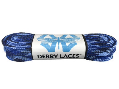 Derby Laces Waxed Roller Derby Laces 72" 72" Blue Camouflageq  click to zoom image