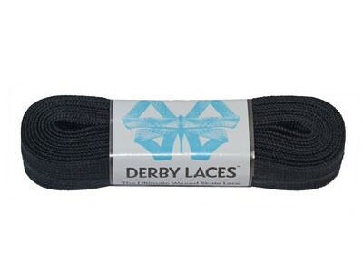 Derby Laces Waxed Roller Derby Laces 72" 72" Solid Black  click to zoom image