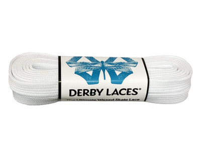 Derby Laces Waxed Roller Derby Laces 72" 72" Solid White  click to zoom image