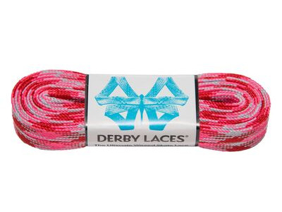 Derby Laces Waxed Roller Derby Laces 108" 108" Pink Camouflage  click to zoom image