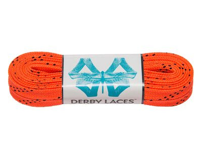 Derby Laces Waxed Roller Derby Laces 108" 108" Fluorescent Neon Orange  click to zoom image