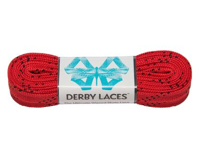 Derby Laces Waxed Roller Derby Laces 120" 120" Red  click to zoom image