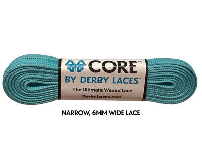 Derby Laces CORE 6mm Wide Laces 72" 72" Aqua Spray Teal  click to zoom image