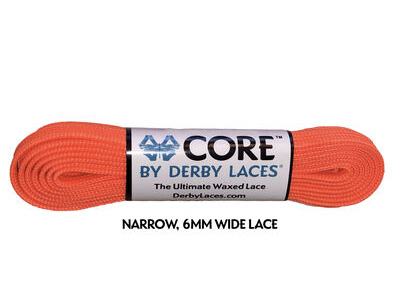 Derby Laces CORE 6mm Wide Laces 72" 72" Fluorescent Orange  click to zoom image