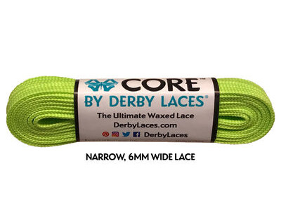 Derby Laces CORE 6mm Wide Laces 72" 72" Lime Green  click to zoom image