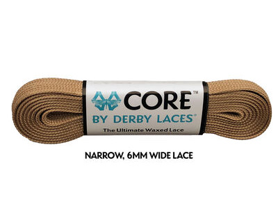 Derby Laces CORE 6mm Wide Laces 72" 72" Coffee Latte Brown  click to zoom image