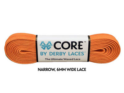 Derby Laces CORE 6mm Wide Laces 108" 108" Carrot Orange  click to zoom image