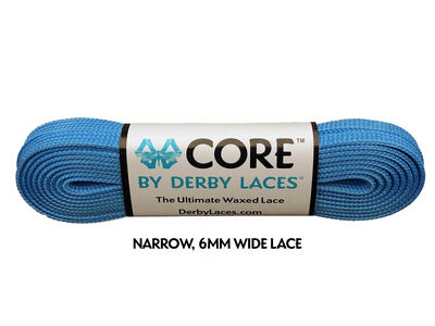 Derby Laces CORE 6mm Wide Laces 108" 108" Pool Blue  click to zoom image