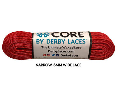 Derby Laces CORE 6mm Wide Laces 108" 108" Red  click to zoom image