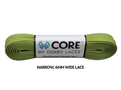 Derby Laces CORE 6mm Wide Laces 108" 108" Olive Green  click to zoom image