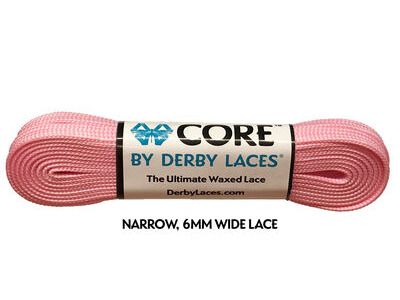 Derby Laces CORE 6mm Wide Laces 120" 120" Pink Cotton Candy  click to zoom image