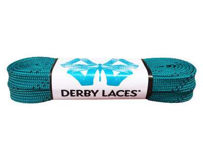 Derby Laces Waxed Roller Derby Laces 96" 96" Teal  click to zoom image