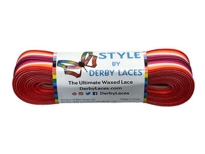 Derby Laces Style Laces 10mm Laces 72" Lesbian Stripe  click to zoom image