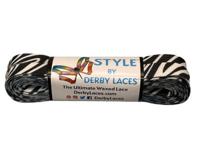 Derby Laces Style Laces 10mm Laces 72" Zebra  click to zoom image