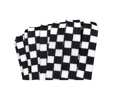 Derby Laces Style Laces 10mm Laces 72" Checkered Black and White  click to zoom image