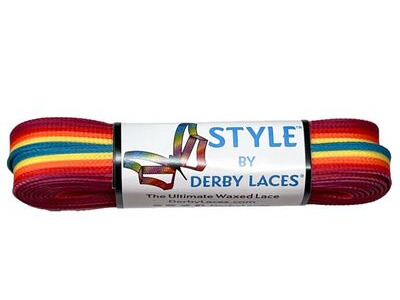 Derby Laces Style Laces 10mm Laces 96" 96" Rainforest Stripe  click to zoom image