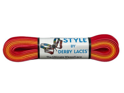Derby Laces Style Laces 10mm Laces 96" 96" Ombre Red Yellow  click to zoom image