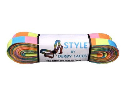 Derby Laces Style Laces 10mm Laces 96" 96" Summer Beach Block  click to zoom image