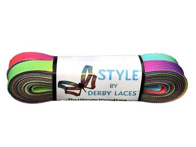 Derby Laces Style Laces 10mm Laces 96" 96" Rainbow Gradient  click to zoom image