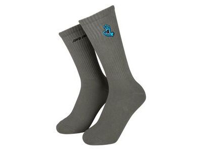 Santa Cruz Screaming Hand Sock 8-11 ADULT Stone Grey  click to zoom image